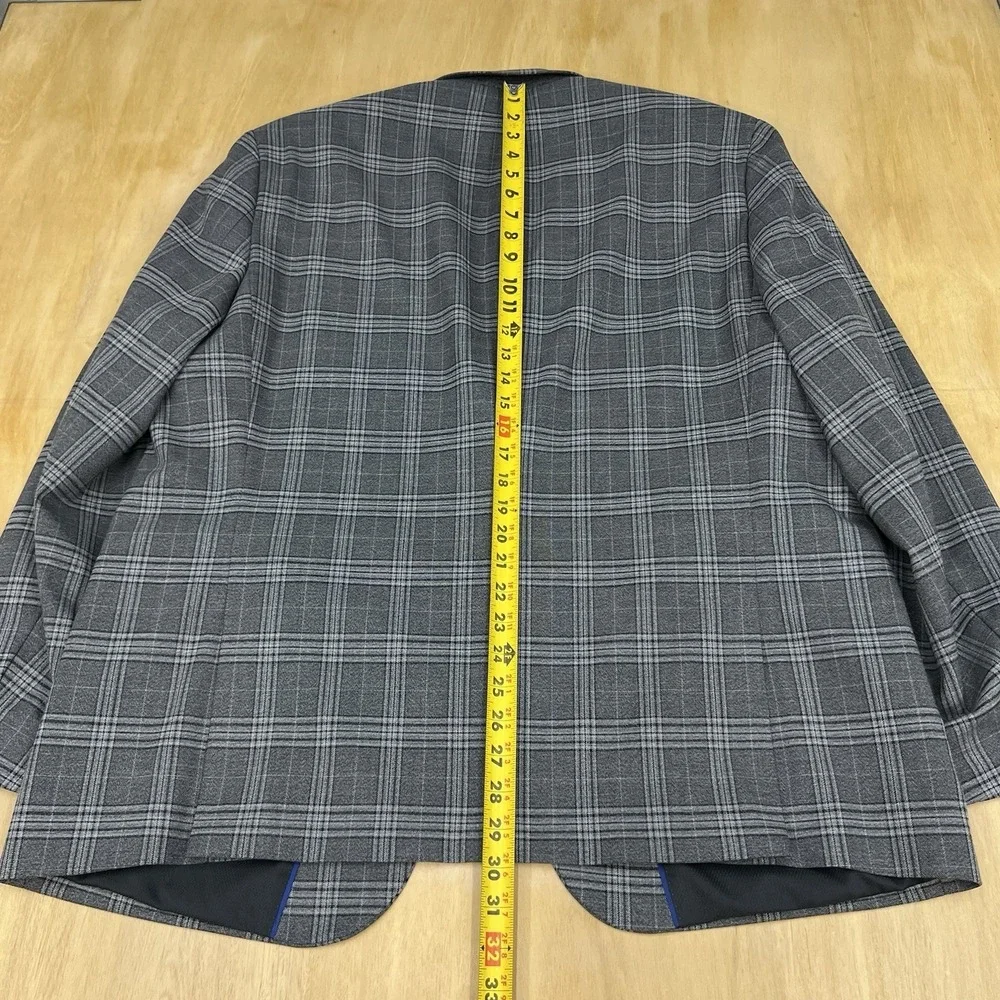 APT.9 Blazer Jacket Sport Coat Mens 48R Slim‎ Fit Polyester Blend Stretch Gray
